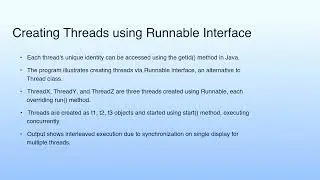 Creating Threads using Runnable Interface | Lecture 29: Demonstration-XI