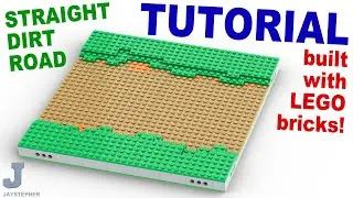 How To Make A Recessed Straight Dirt Road MILS Plate With LEGO Bricks Easy Tutorial