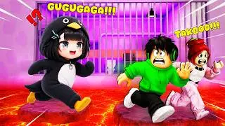 Escaping the GUGUGAGA Lava Prison Run in Roblox