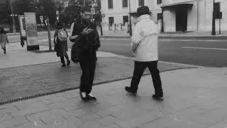 russian homeless & foreigners with camera