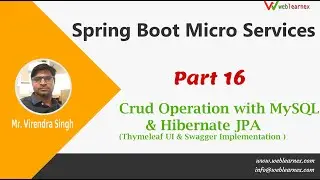 Spring Boot Mysql Hibernate JPA Crud Operation With Thymeleaf  Swagger 2 | Part 16