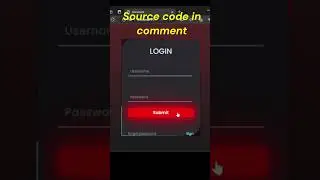 Animated login page design || HTML & CSS || #animation #loginpage #shorts