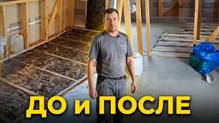 Утепляем полы в каркасном доме . Квик дек на пол , обрешетка , минвата Кнауф ветро и влагоизоляция .
