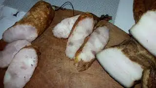 Готовый продукт. Копчёная колбаса с мяса кролика.
