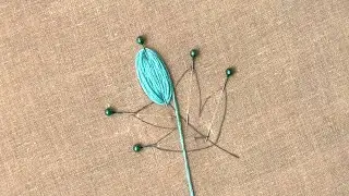Super easy hand embroidery with pins📍📍📍| Superrrrrrr easy flower design