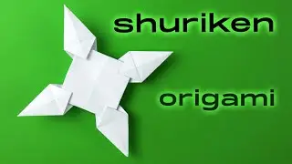 Paper shuriken origami. How to make an origami ninja star out of paper. DIY Paper Weapon
