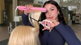 ASMR Haircut & Straightening at Mall Kiosk (u show up 10mins before closing😒)⏳