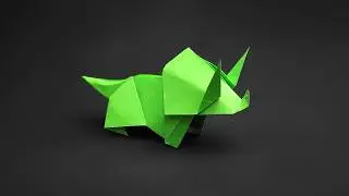 Easy Origami Dinosaur: Triceratops  - How to Fold