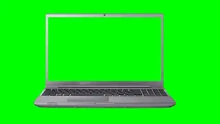 Laptop School Presentation Green Screen Template FHD - no copyright
