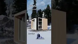 Cabaña pequeña de madera de campo Tinny Commerce de 8m2. ideal para dormitorio, local, estudio