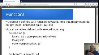 Functions in bash