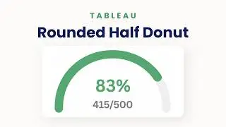 How to Create a Rounded Half Donut Progress Chart in Tableau