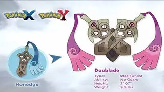 Pokemon X and Y - New Pokemon Revealed: Doublade, the Honedge Evolution!