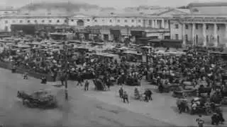 Москва. Сухаревская площадь. Сретенка. Кинохроника 1918 год.