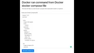 convert docker compose to docker run