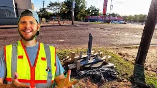 Behind the Scenes: Building Traffic Signal Foundations Like a Pro!