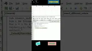 How to Insert different color index in VBA| Visual Basic Application