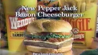 Wendy's Pepper Jack Bacon Cheeseburger VHS Commercial