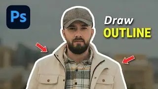 How to DRAW OUTLINE in Photoshop (Easy Way)