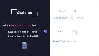 Challenge #2 - Sum of Digits in a Number using Recursion in C Language| Lecture #42 Part 1