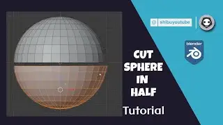 Blender Tutorial: HOW TO CUT SPHERE IN HALF just one step tips 