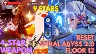 Ayaka C0 & HuTao C0 - 2.0 Spiral Abyss 12 Perfect 9 Stars Clear