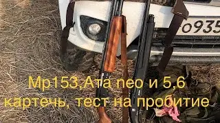 Мр153, ATA Neo и картечь 5,6 тест на пробитие!
