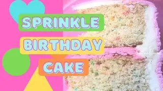 Semi-Homemade Sprinkle Birthday Cake With Marshmallow Fondant!