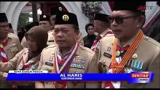 GUBERNUR AL HARIS PIMPIN APEL PUNCAK PERINGATAN HARI PRAMUKA KE 63