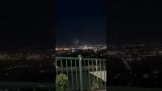 Christchurch New Zealand at night, view from the Huntsbury hills