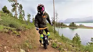 Electric Unicycle Trail Riding: Inmotion V12 HT  (Raw Ride) Rainy Misty Day in The Rocky Mountains
