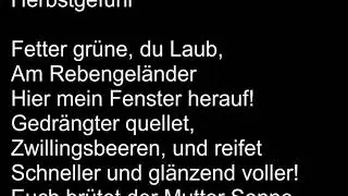 Herbstgefühl (Johann Wolfgang von Goethe)
