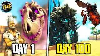 I Survived 100 Days in Ark Primal Fear, You won't Believe what Happened!😬