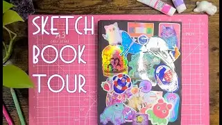 Sketchbook Tour 4 🎨 Mixed Media: Watercolor, Gouache, Acrylic Gouache, Colored Pencil
