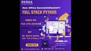🔥 Full Stack Python Course | Django, Flask, REST API | New Online Batch @ DURGASOFT