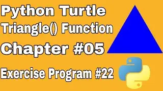 Python Turtle Tutorial | Triangle() function using Turtle Graphics | Chapter 5 Exercise Program 22