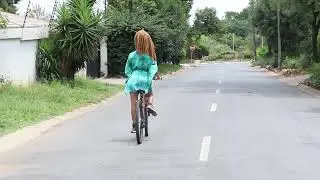 dezry riding the bicycle