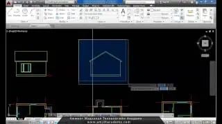 AutoCAD хичээл #6   4 талын фасад зурах