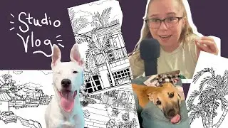August was kinda bad but I made lots of art!!! | STUDIO VLOG