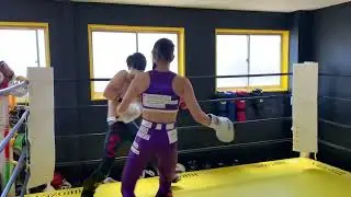 田川姉妹　女神ちゃんと目隠ししてスパーリングしてみたw