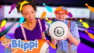 Blippi and Meekah's Bowling Tutorial 🎳 Indoor Games For Kids | Educational Videos for Kids