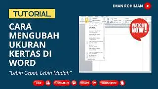 Cara mengubah ukuran kertas di word