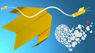 Avión De Papel cola de golondrina que vuela como una sinusoide - Cómo hacer origami