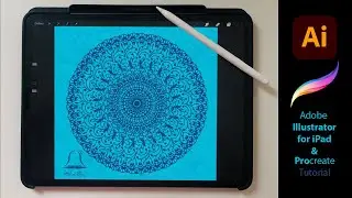 How to draw a Mandala in Procreate using a Template made in Illustrator  - incl. Template Download