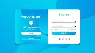 Sign in and Sign Up form Using HTML & CSS |  Sliding Sign In & Sign Up Form