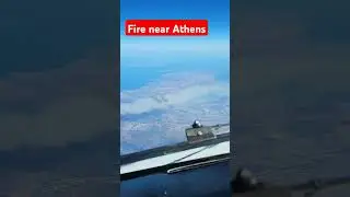 Fire near Athens as seen from 11000 meters. #aviation #fire #greece