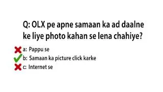 Common mistakes while posting an ad on OLX Wrong Answer