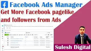 Facebook Ads Manager Facebook Page Like and Followers ad | 2024