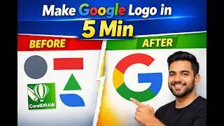 How to Make Google Logo in CorelDRAW | Step-by-Step Tutorial (Beginner Friendly)