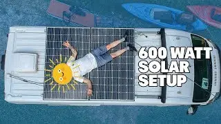 Sticking Big Ol' Solar Panels On The Roof Of A Van | Vanlife Solar Setup